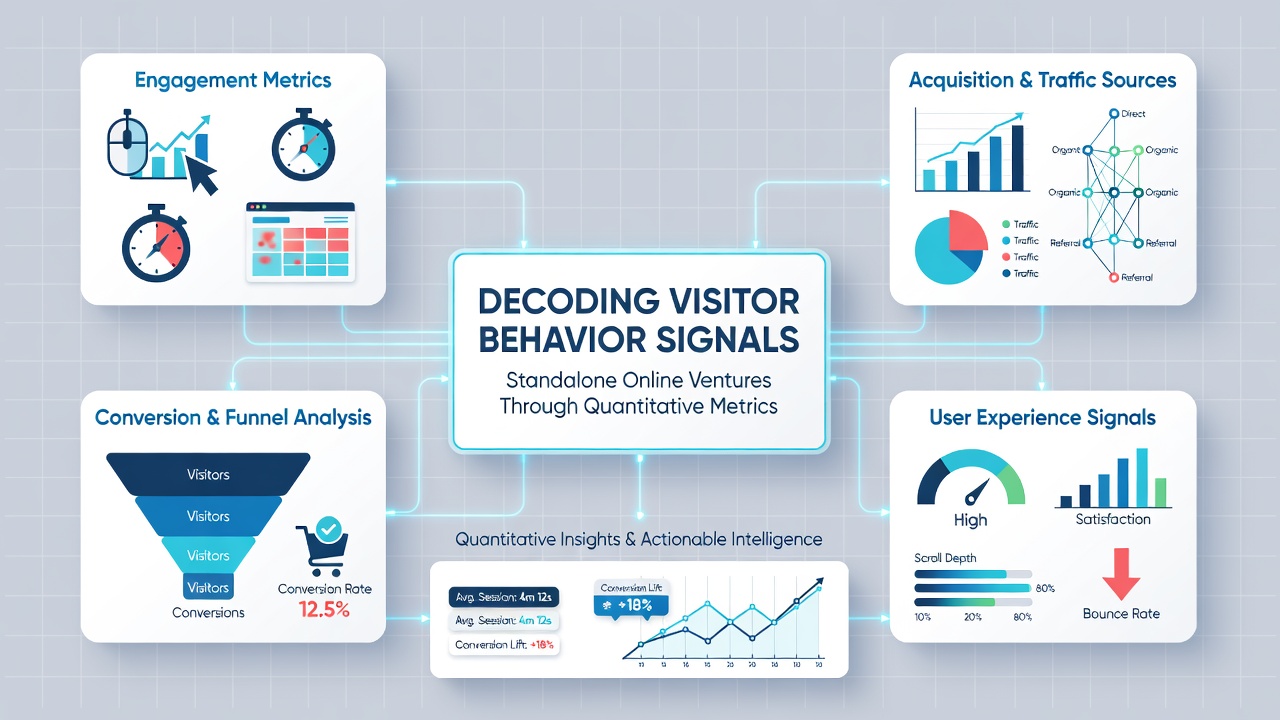 Graph illustrating visitor flow and engagement metrics over multiple sessions on a standalone website